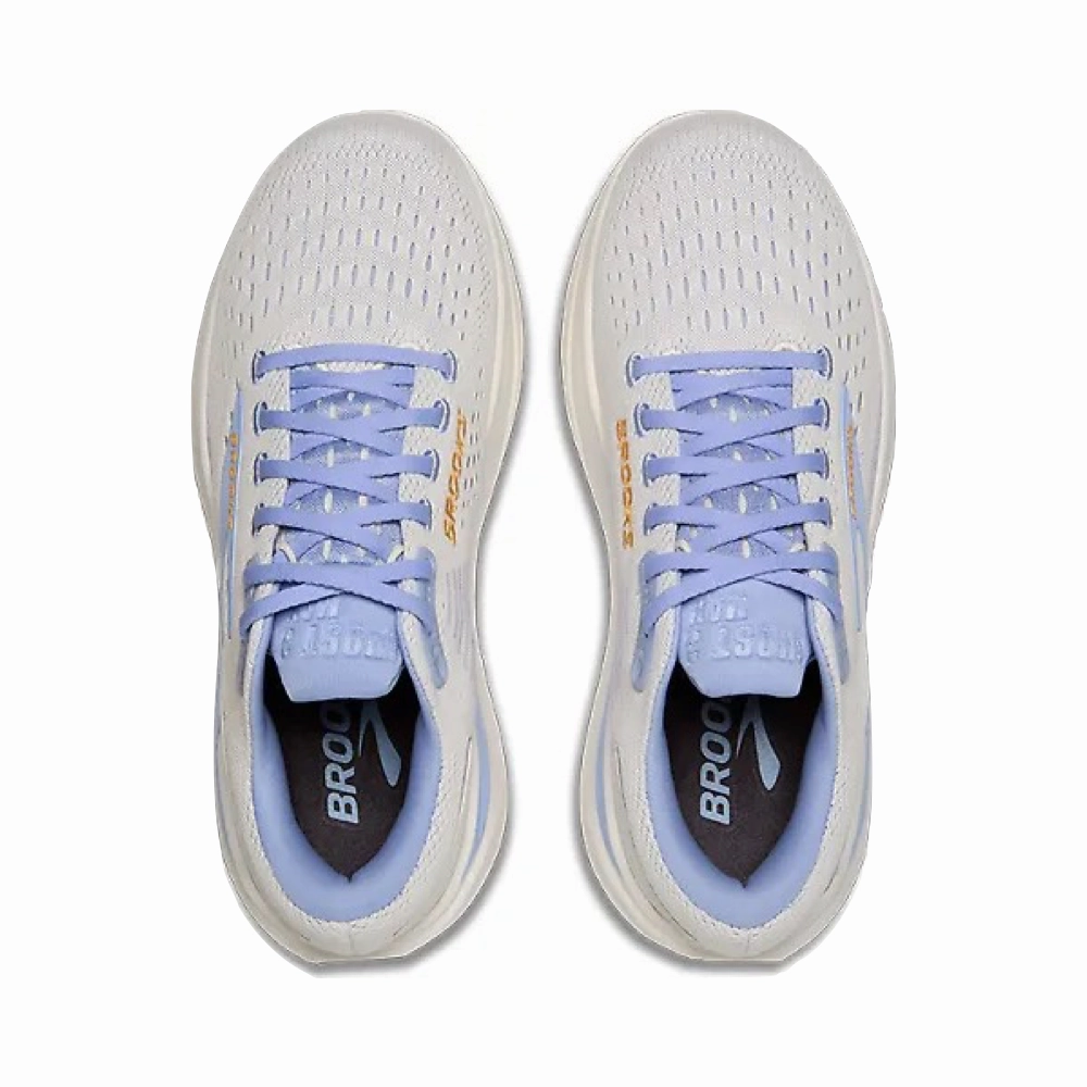 Event Step Brooks Women's Ghost Max 3 Sneaker in Coconut/Blue Heron/Orange