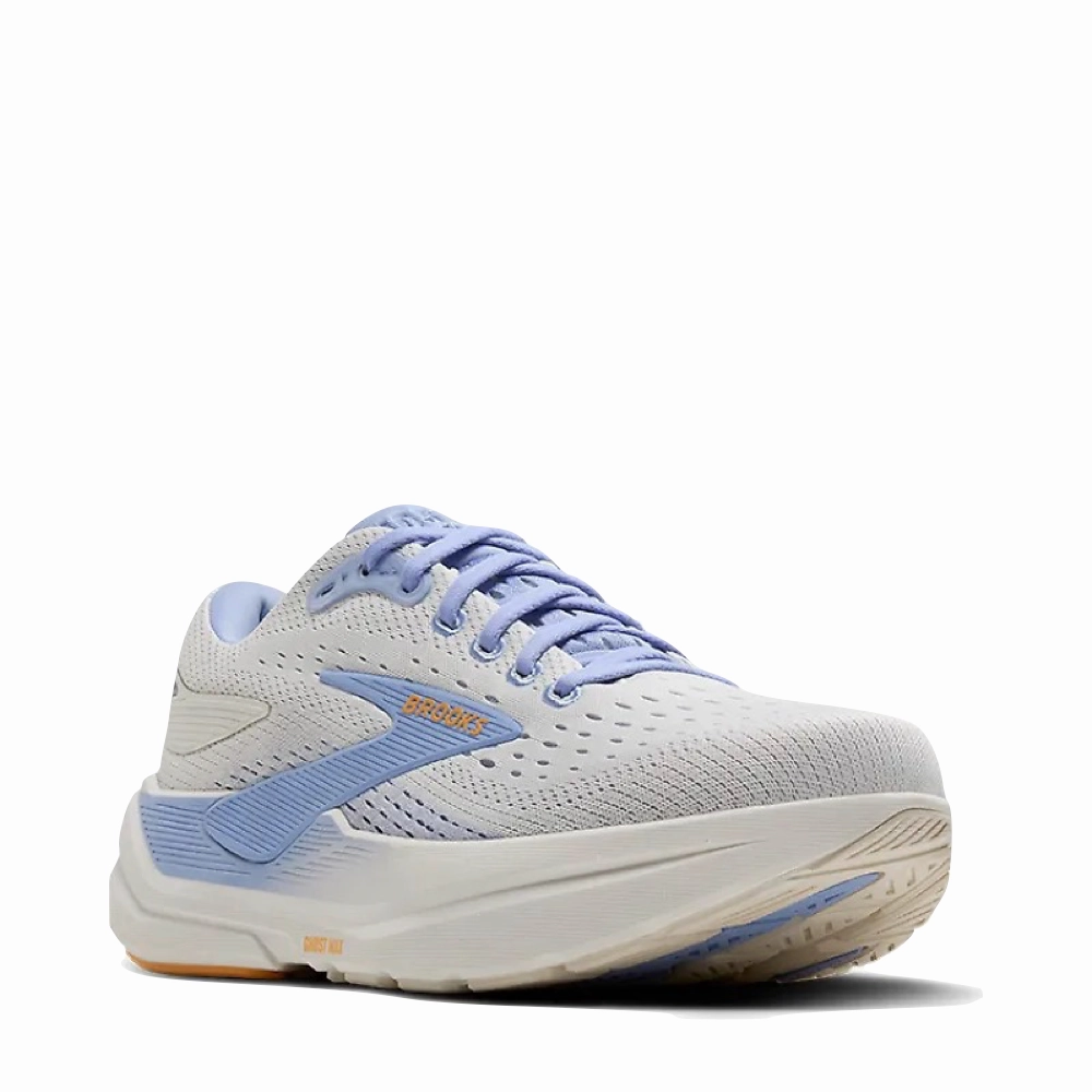 Stretch Material Brooks Women's Ghost Max 3 Sneaker in Coconut/Blue Heron/Orange