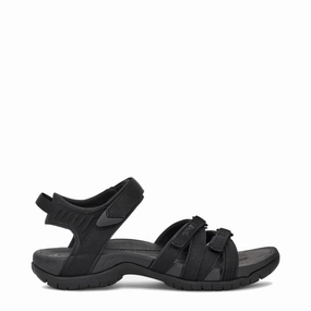 Suede Like Texture Teva Women's Tirra Web Waterproof Sandal in Black/Black