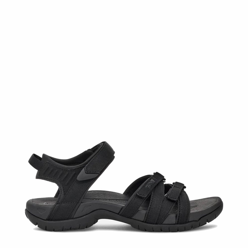 Suede Like Texture Teva Women's Tirra Web Waterproof Sandal in Black/Black