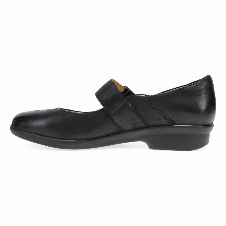 Celebrate Walk School Style Dansko Women's Collette Mary Jane in Black Burnished Nubuck