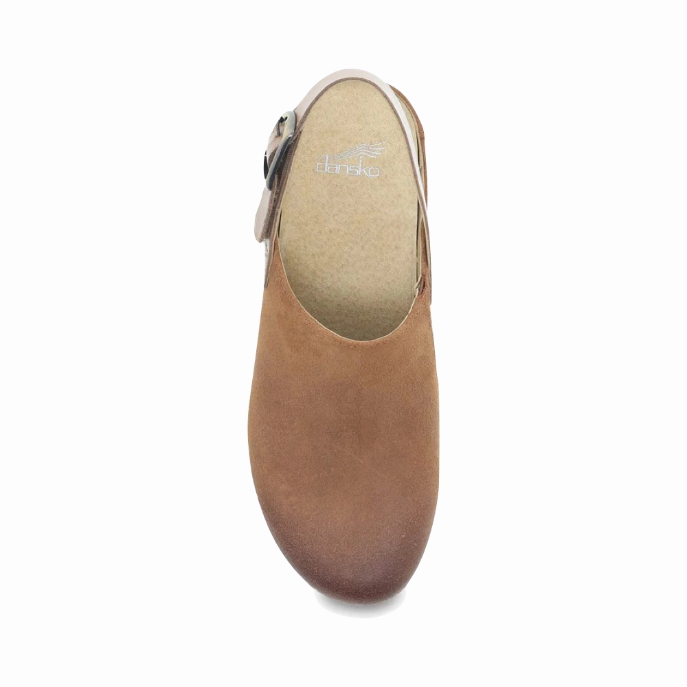 Any Outfit Dansko Women's Merrin Sling Back Clog in Tan Nubuck