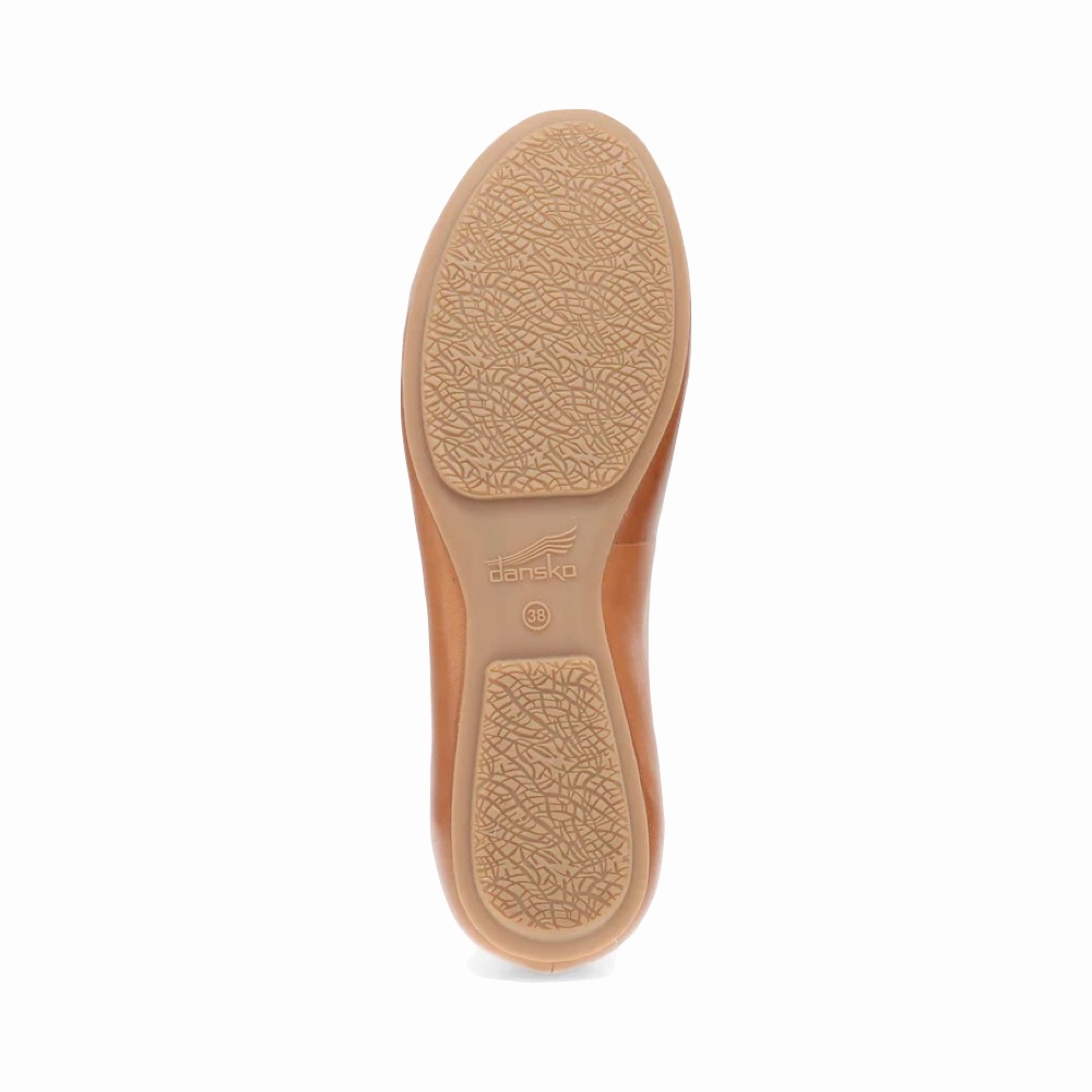 Dansko Women's Mollie Slip On Flat in Luggage Tan On Duty