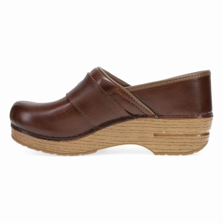 Urban Sleek Dansko Women's Pearson Buckle Clog in Brown Waxy Leather