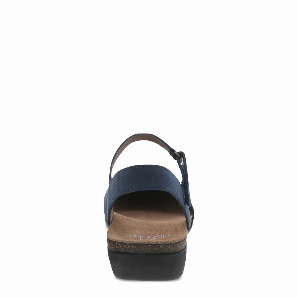 Dansko Women's Rowan Closed Toe Sandal in Navy Fire Walk