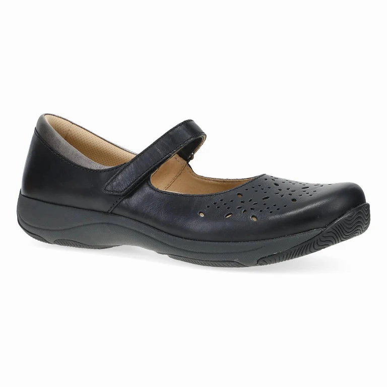 Unisex Look Hot Weather Dansko Women's Stacy Mary Jane in Black Waxy Burnished Leather