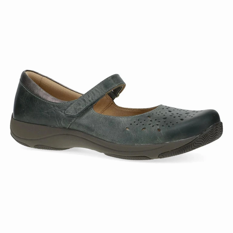 Supportive Cushion Vacation Ready Dansko Women's Stacy Mary Jane in Lake Waxy Burnished Leather