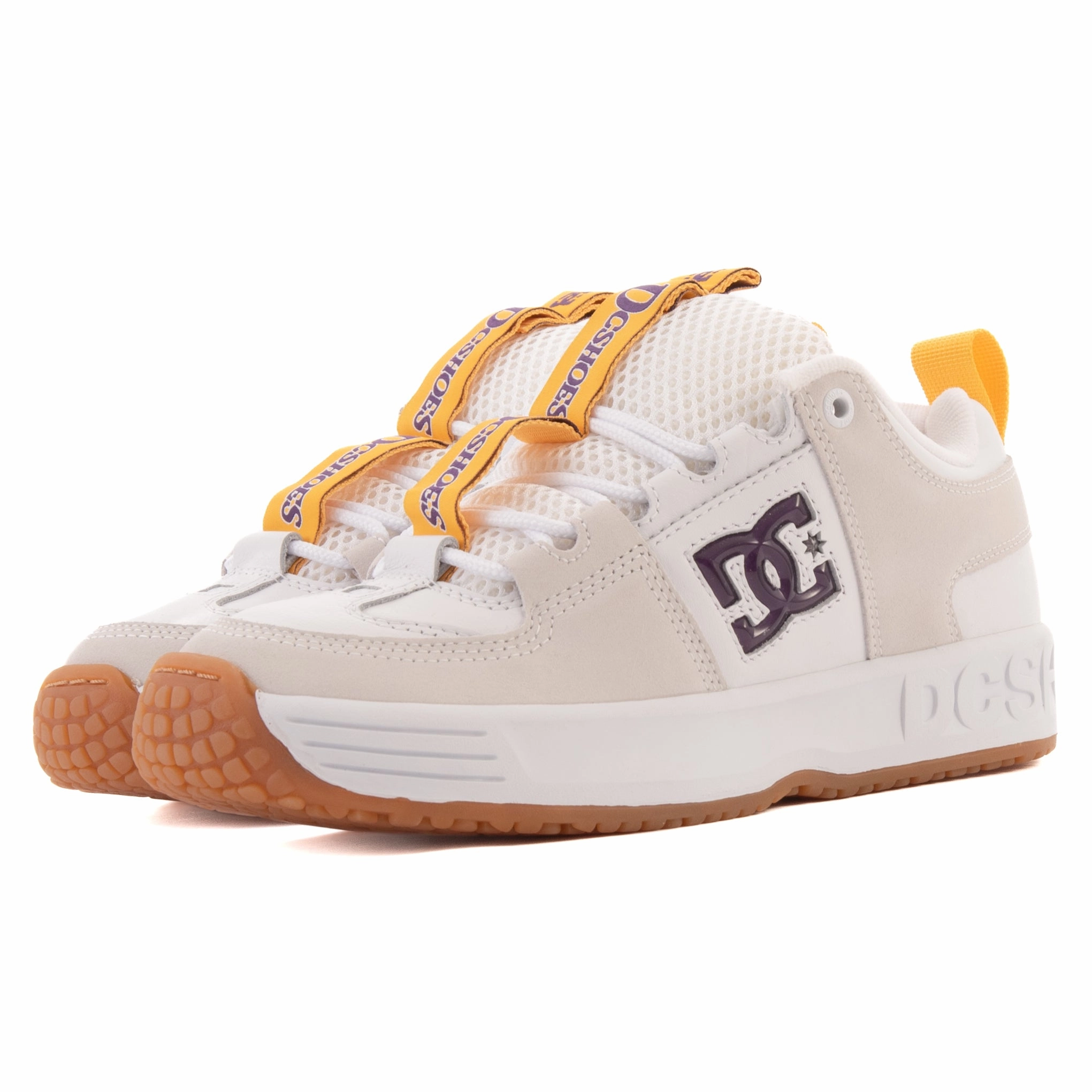 Hook And Loop wide - width options shoes DC - Lynx (White/Purple) *SALE