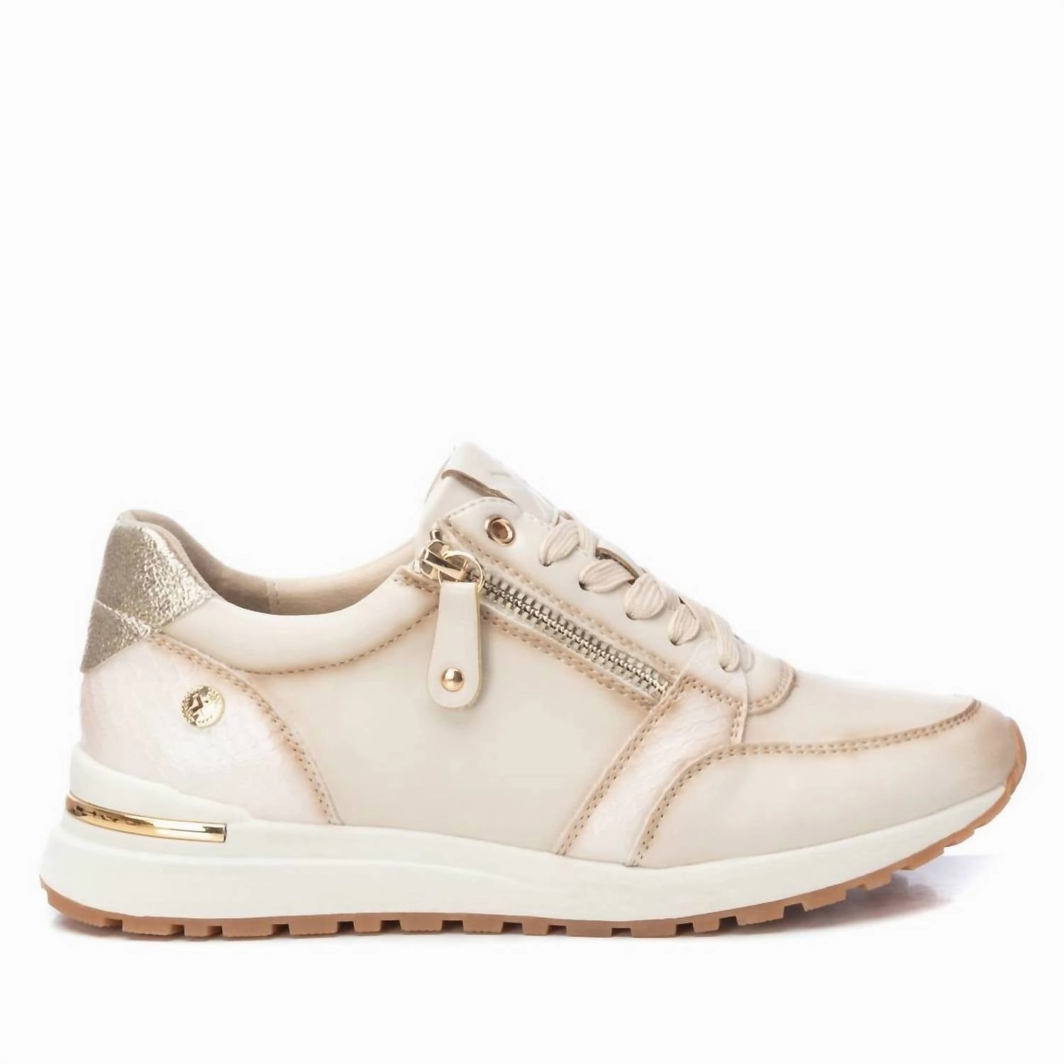 Ventilation Panels Breathable fabric Women's Trainer Sneakers In Beige