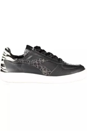 NonSlip Tension Balanced Design Diadora Sleek  Leather Sneakers with Contrast Women's Accents