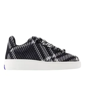 Ventilated Upper LF Box Knit Sneakers - Burberry - Synthetic - Black