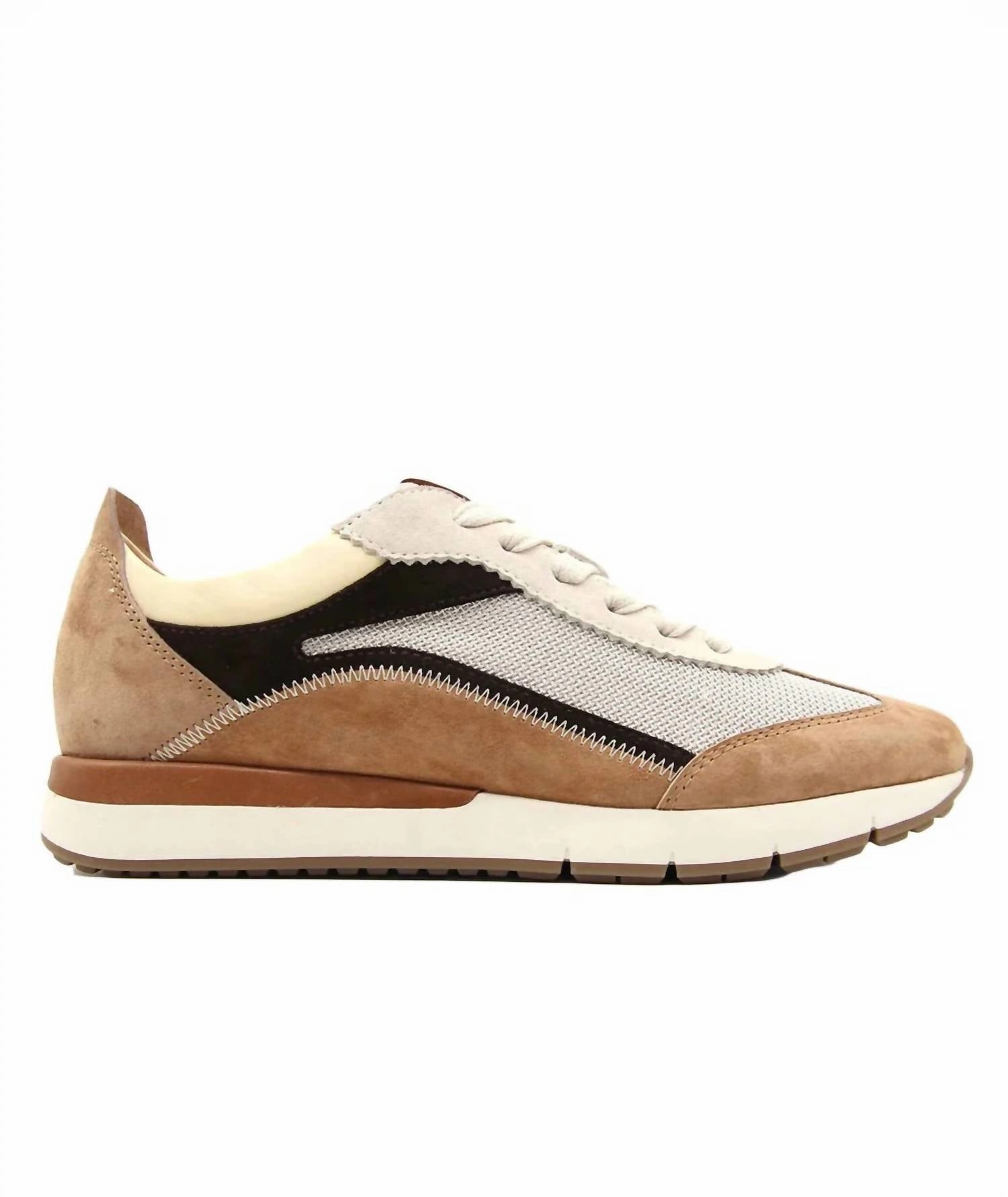 Jamie Mesh Sneaker In Brown Temperature Regulating Liner