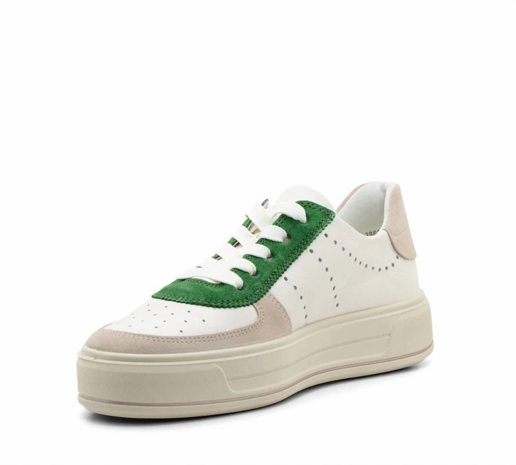 Women's Calgary Sneakers In Shell/cream/grass Cushioned Midsole Geometry