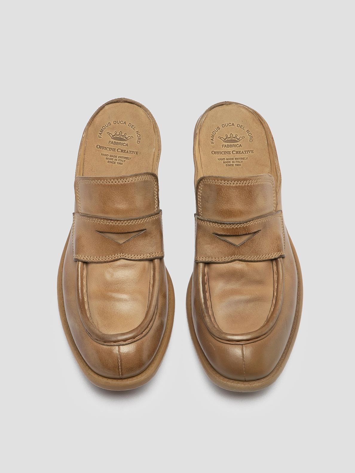 CALIXTE 063 - Taupe Leather Mule Non toxic