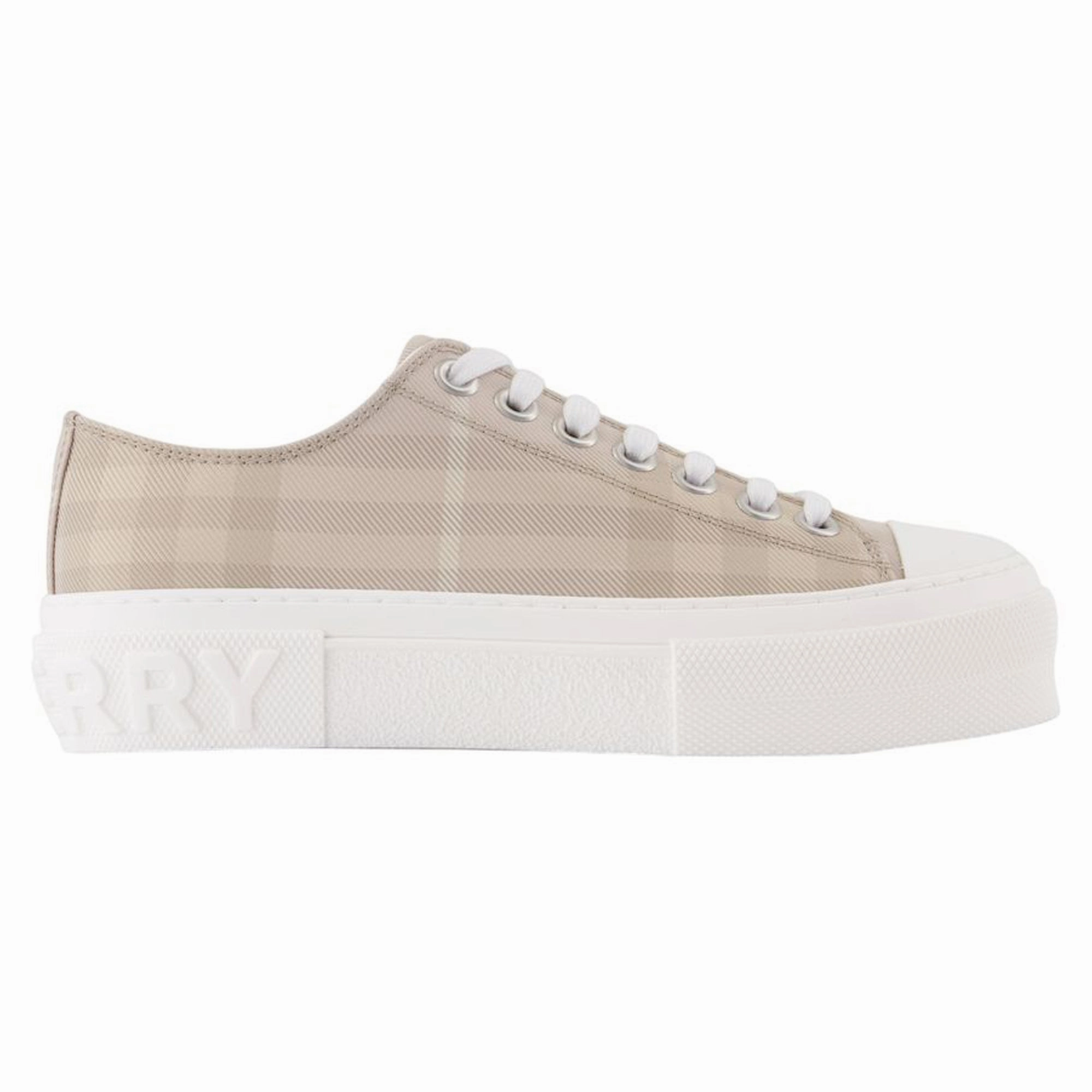 VersatileUse Sneakers Jack Large Check - Burberry - Nylon - Beige