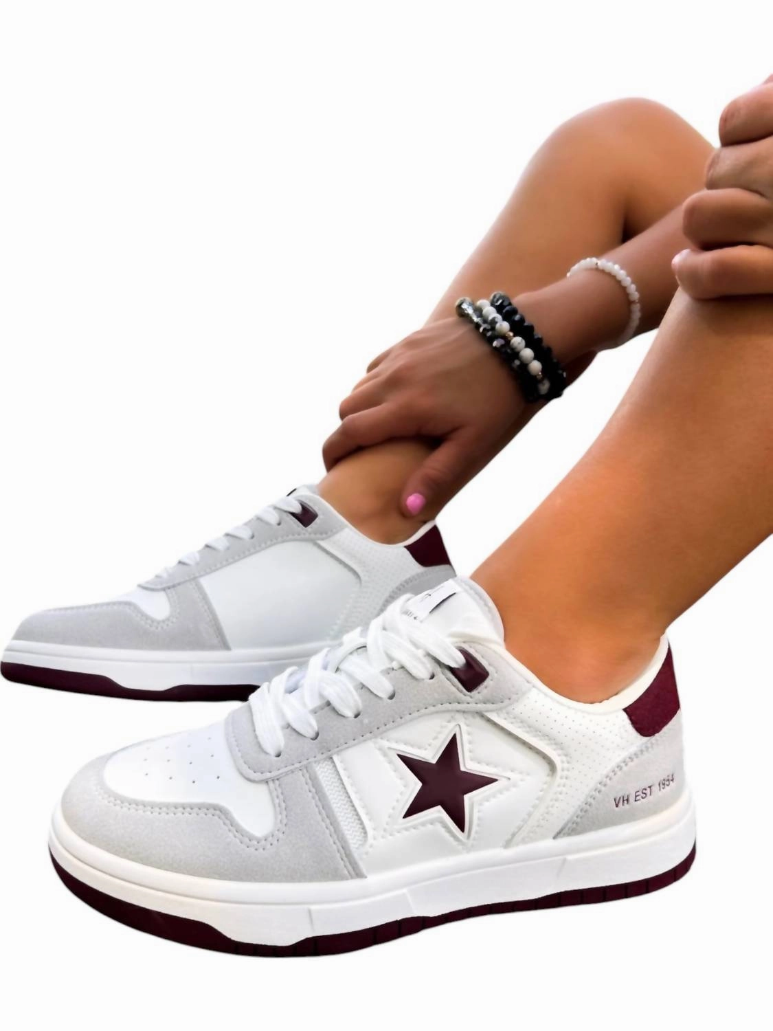 Base Comfort Women's Step Up Sneakers Shoes In Grey|White