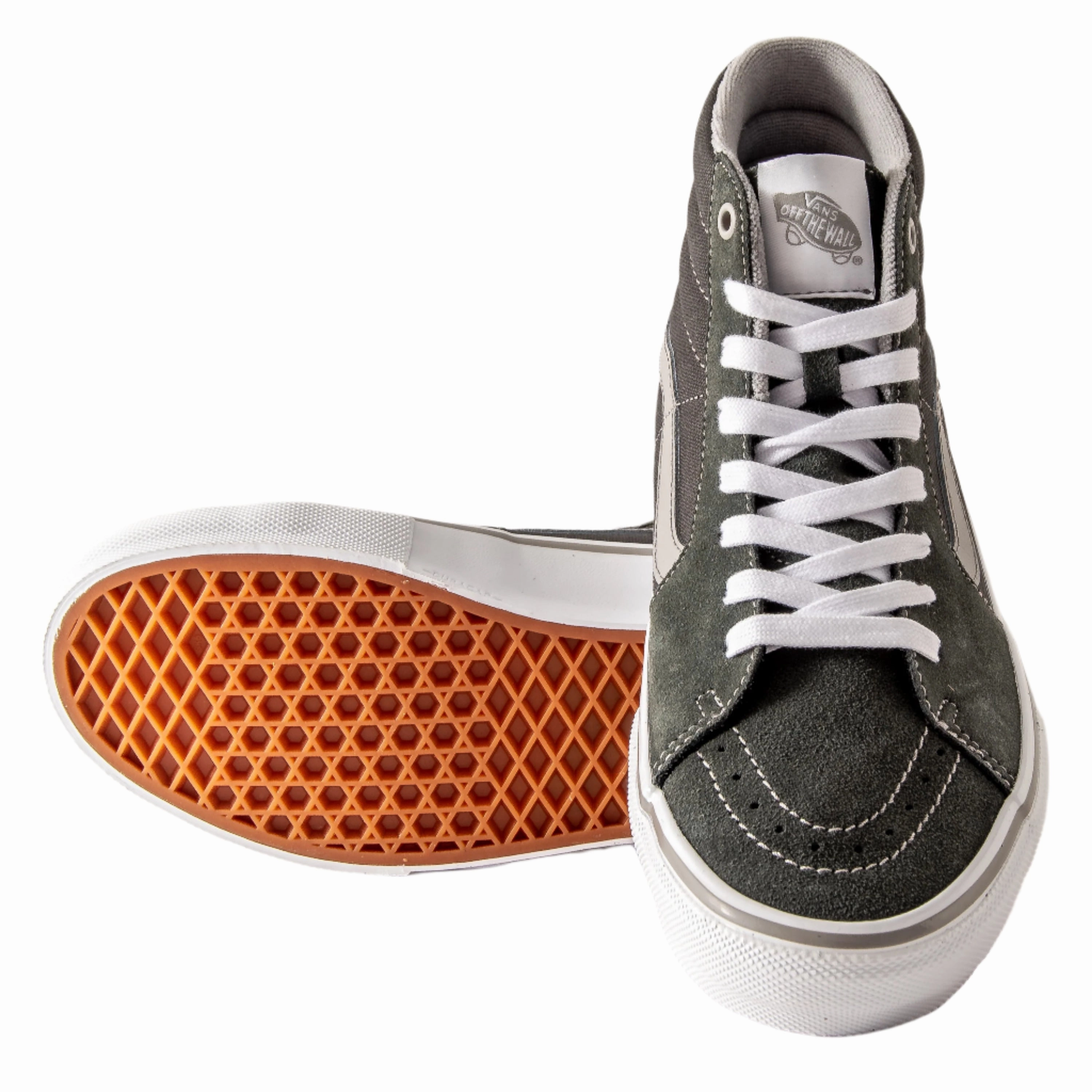 Slip Resistant quick - drying shoe trait Vans - Skate Sk8-Hi (Dark Grey/White) *SALE