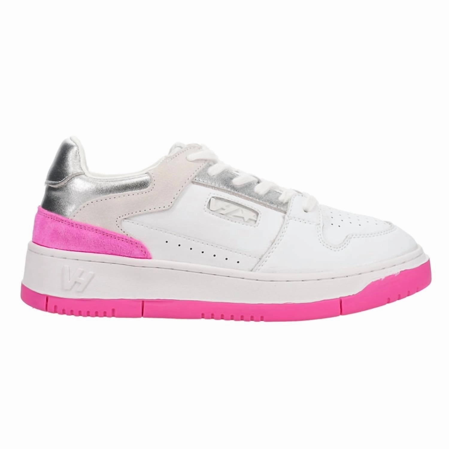 Women's Finesse Sneakers In White/neon Pink/silver Streamlined grip Tailored grip