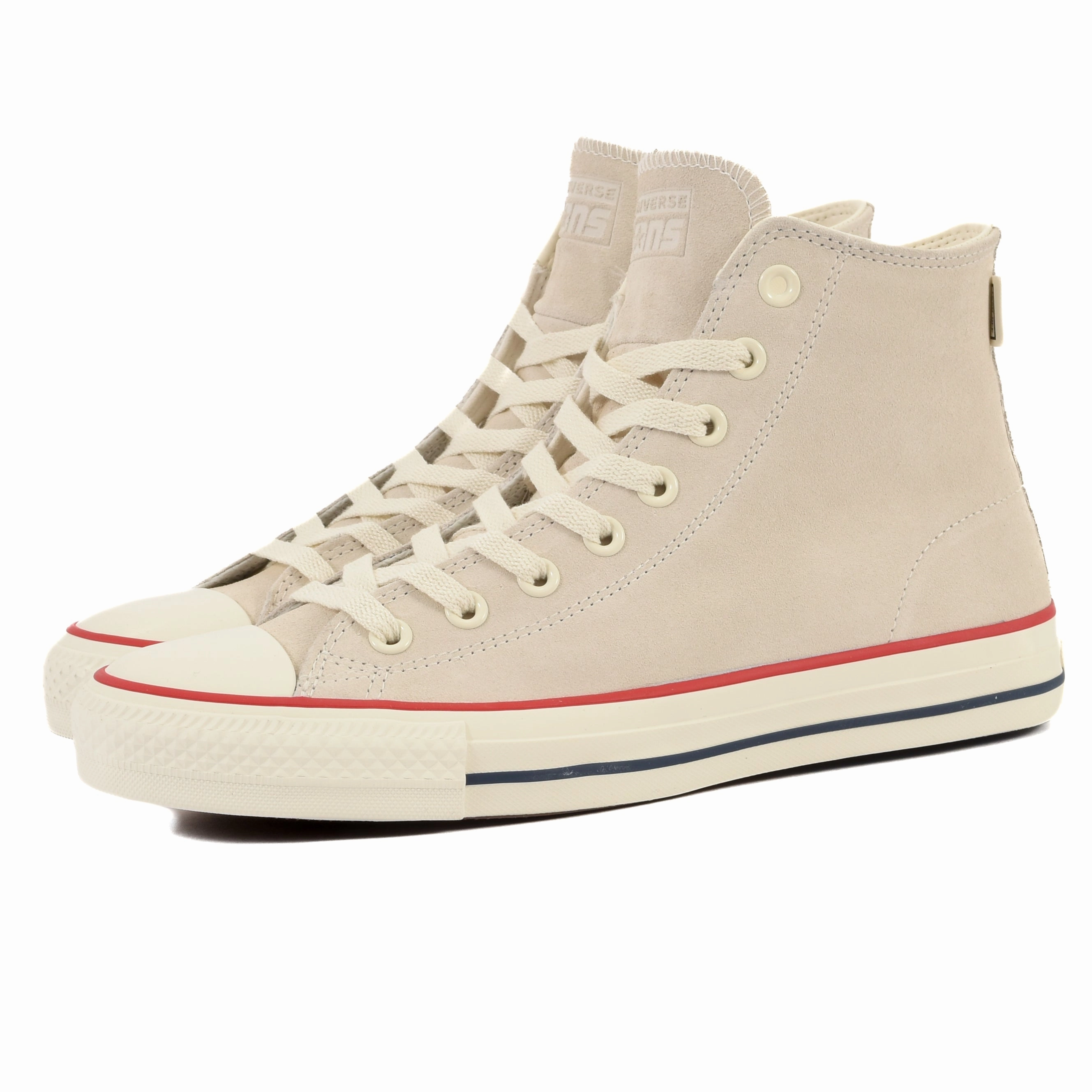 CONS - Chuck Taylor All Star Pro Hi (Egret/Gold/Red) Temperature Regulating Abrasion Resistant Materials