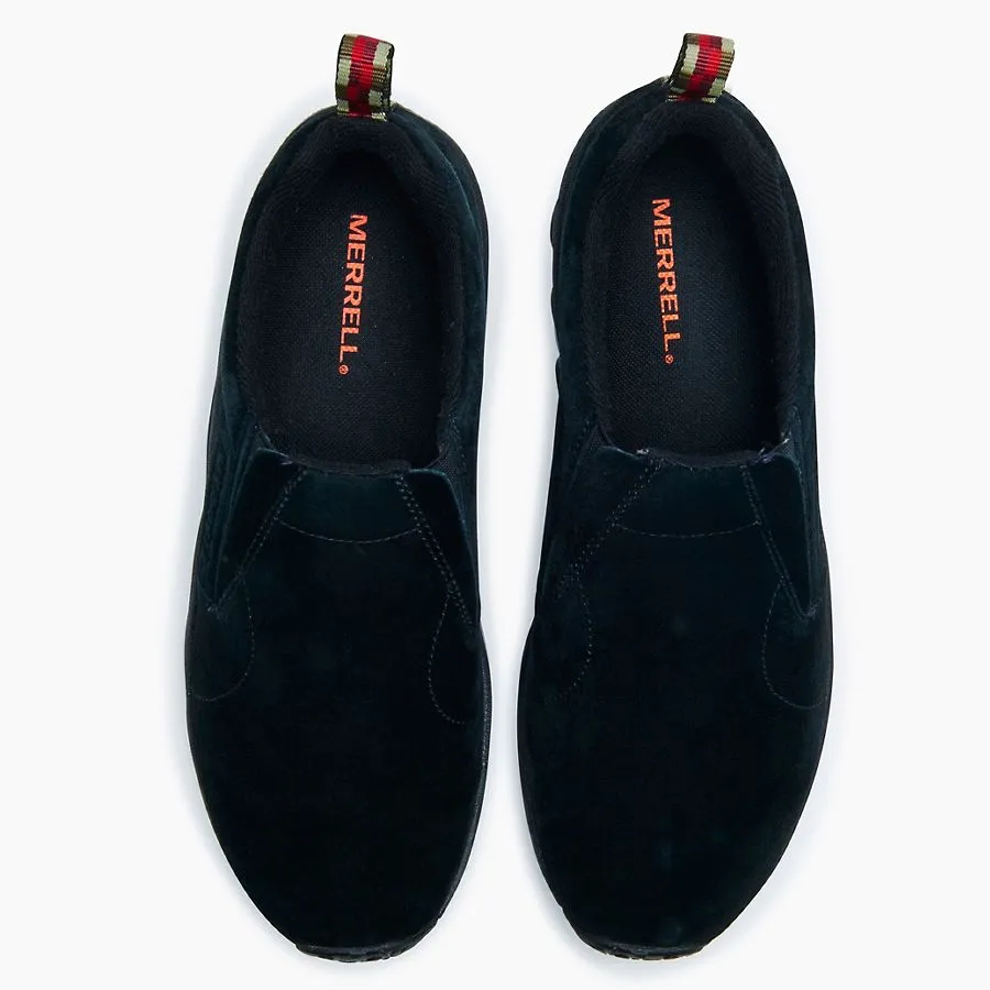 Every Season Merrell Men's Jungle Moc Pigskin Nubuck Slip On in Midnight Black