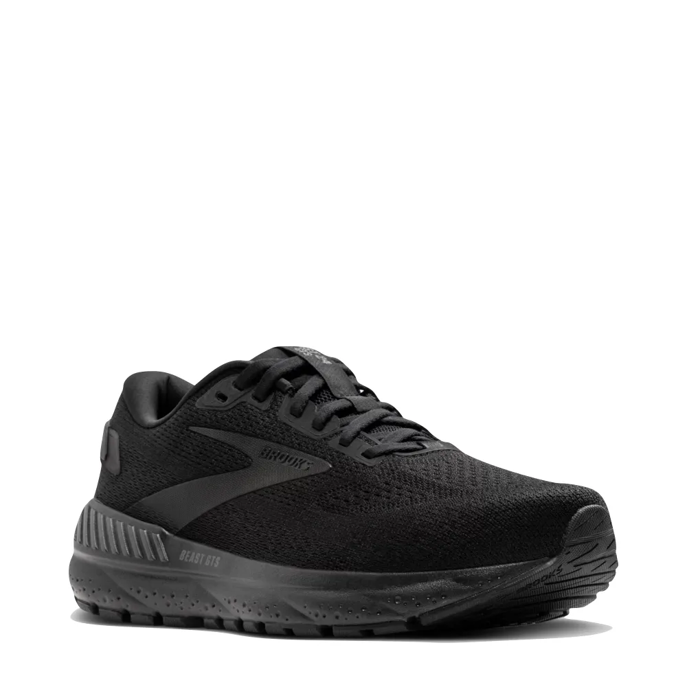 Edge Path Brooks Men's Beast GTS 24 Sneaker in Black/Black/Ebony