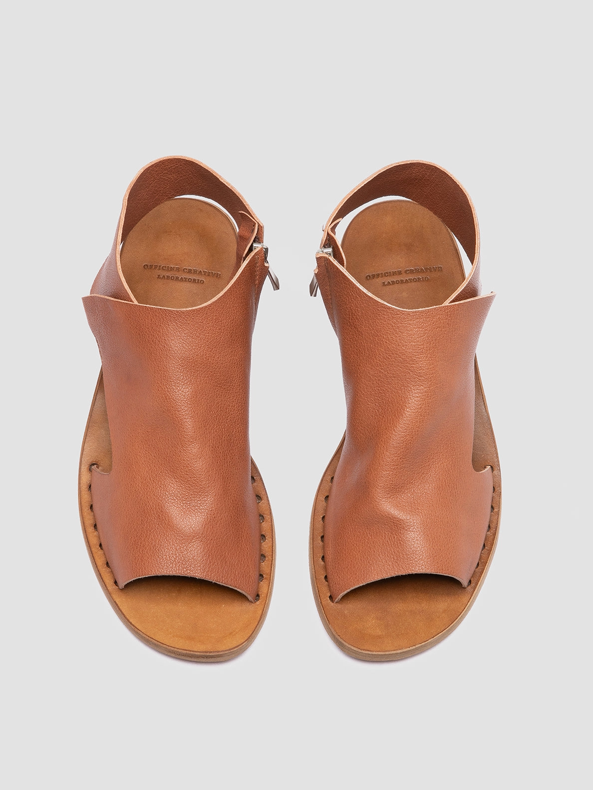 flexible shoes ITACA 033 - Brown Leather Sandals