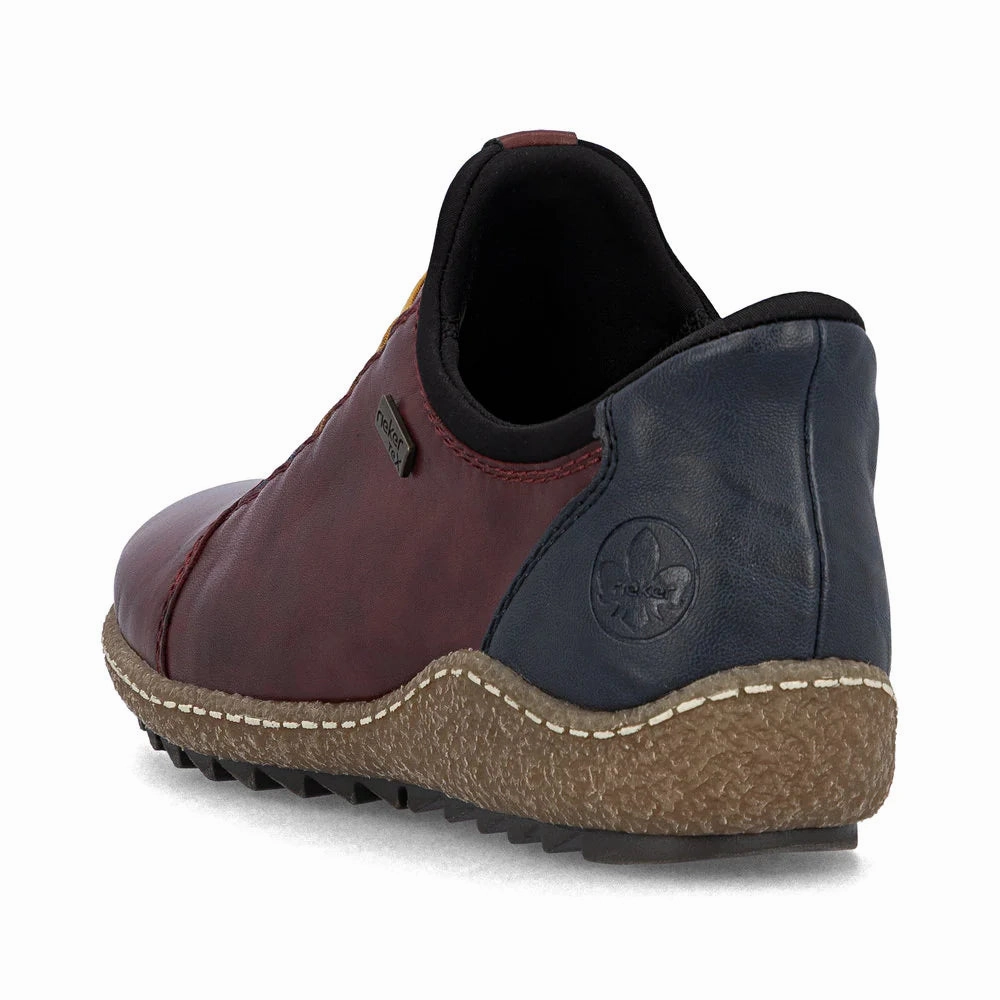 Rieker Women's Liv 62 Waterproof Boot in Vino Day Tripper Gentle Motion