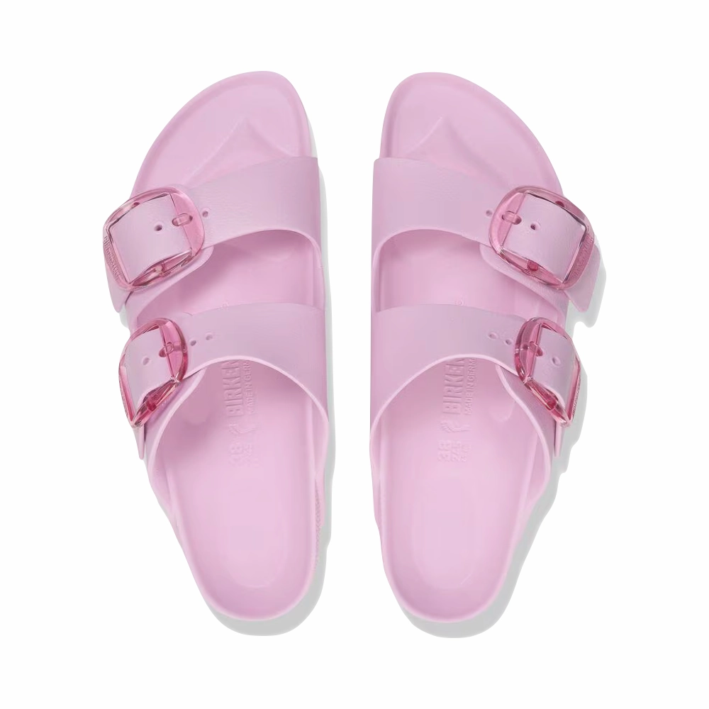 Birkenstock Women's Arizona Big Buckle EVA Sandal in Fondant Pink Free Walk Wide toe box