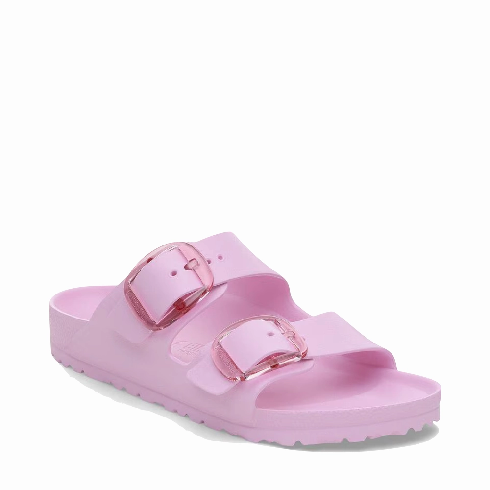 Birkenstock Women's Arizona Big Buckle EVA Sandal in Fondant Pink Drill Walk Stone Walk