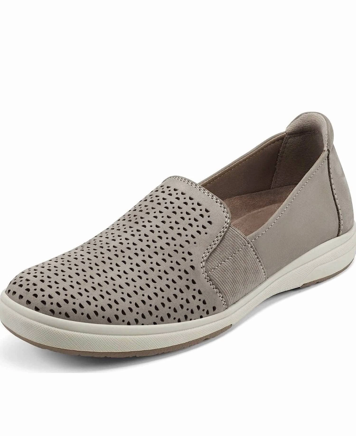 Outdoor Style Women's Elin Leather Slip-On Casual Sneakers In Coco
