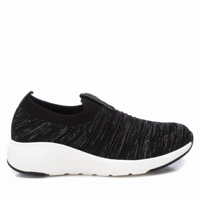 Women's Technical Fabric Sneakers In Black Shock Absorption Midsole HighTop