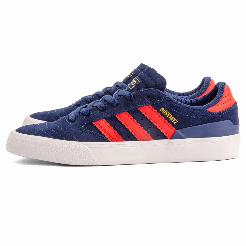 maximalist - feature shoes Adidas - Busenitz Vulc II (Dark Blue / Better Scarlet / Gold Metallic)