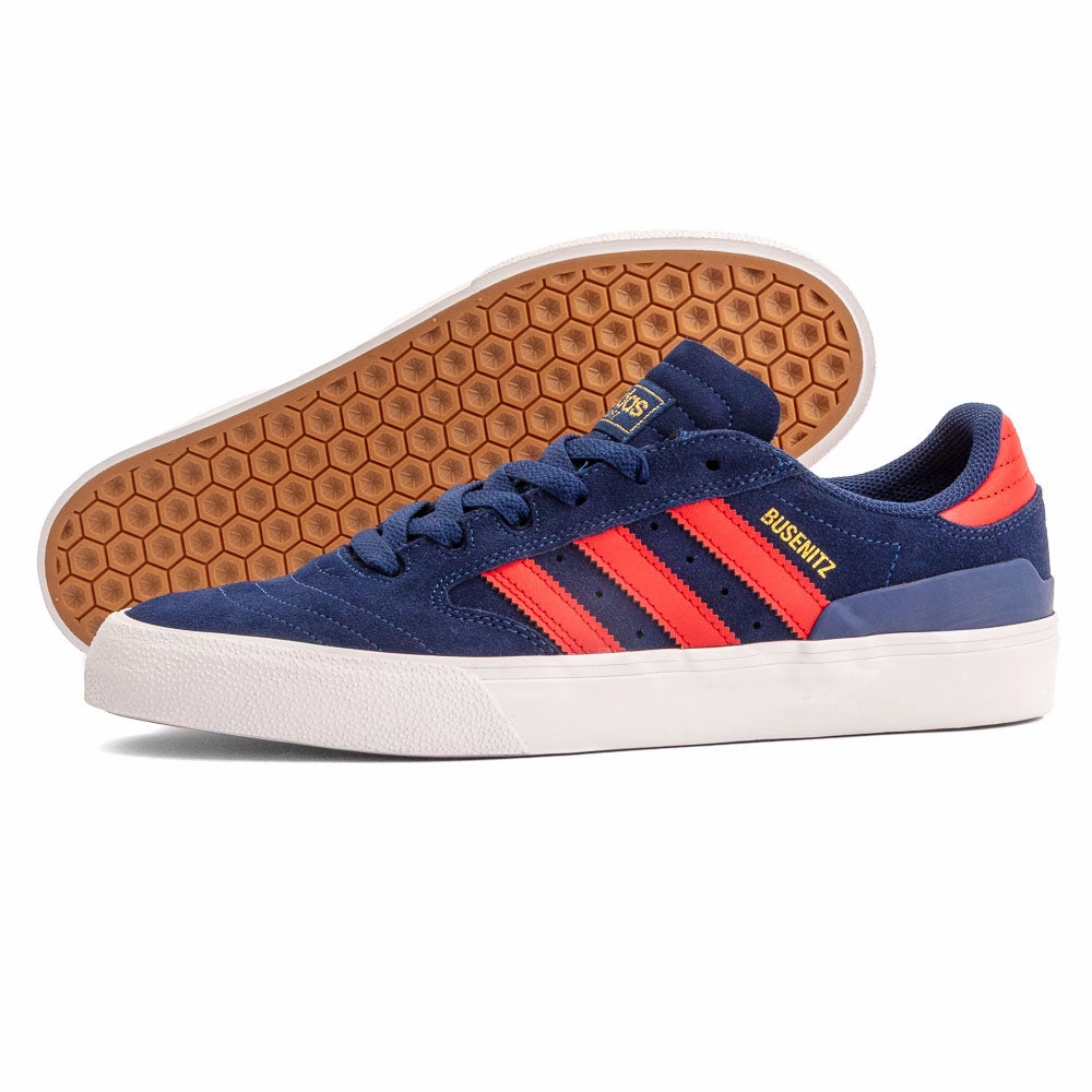 Adidas - Busenitz Vulc II (Dark Blue / Better Scarlet / Gold Metallic) Eco Friendly