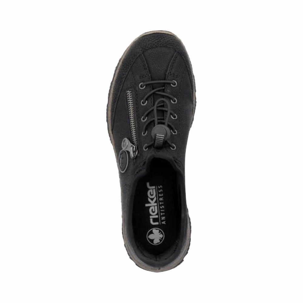 Carefree Day Timeless Style Rieker Women's Nikita 67 Slip On Sneaker in Black