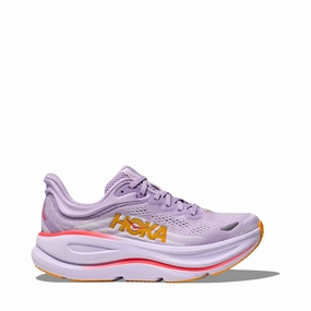Trendy Fit Hoka Women's Bondi 9 Sneaker in Aster Flower/Starlight Glow