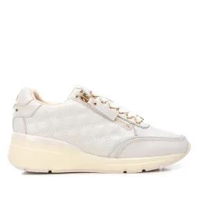 Carmela Collection Women's Leather Casual Sneakers By Xti Sweat Friendly Comfortable Toe