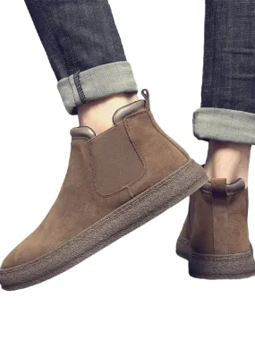 il Minimo - Men's Minimalist Slip On Chelsea Boots Retro Style