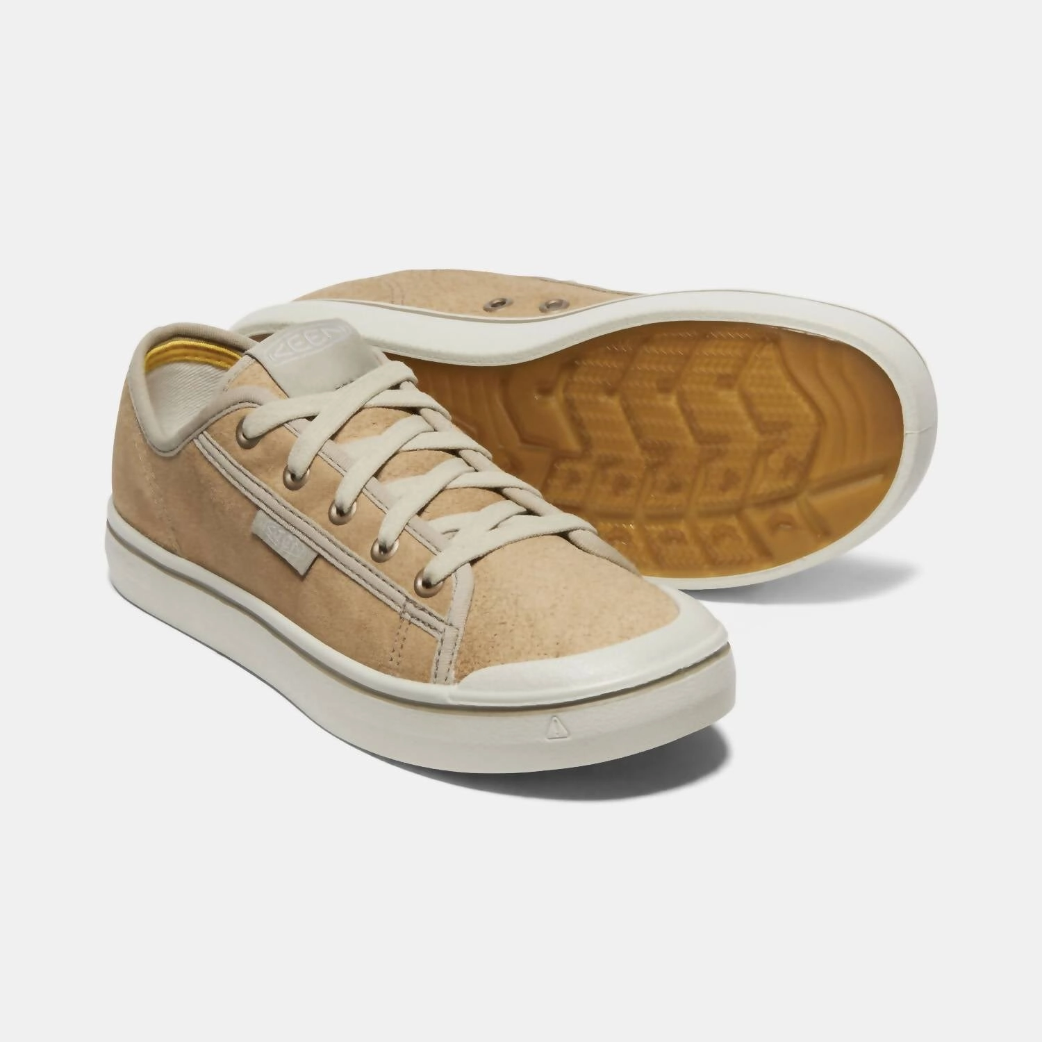 Stable Sole Elsa Harvest Leather Sneaker In Beige/silver Birch