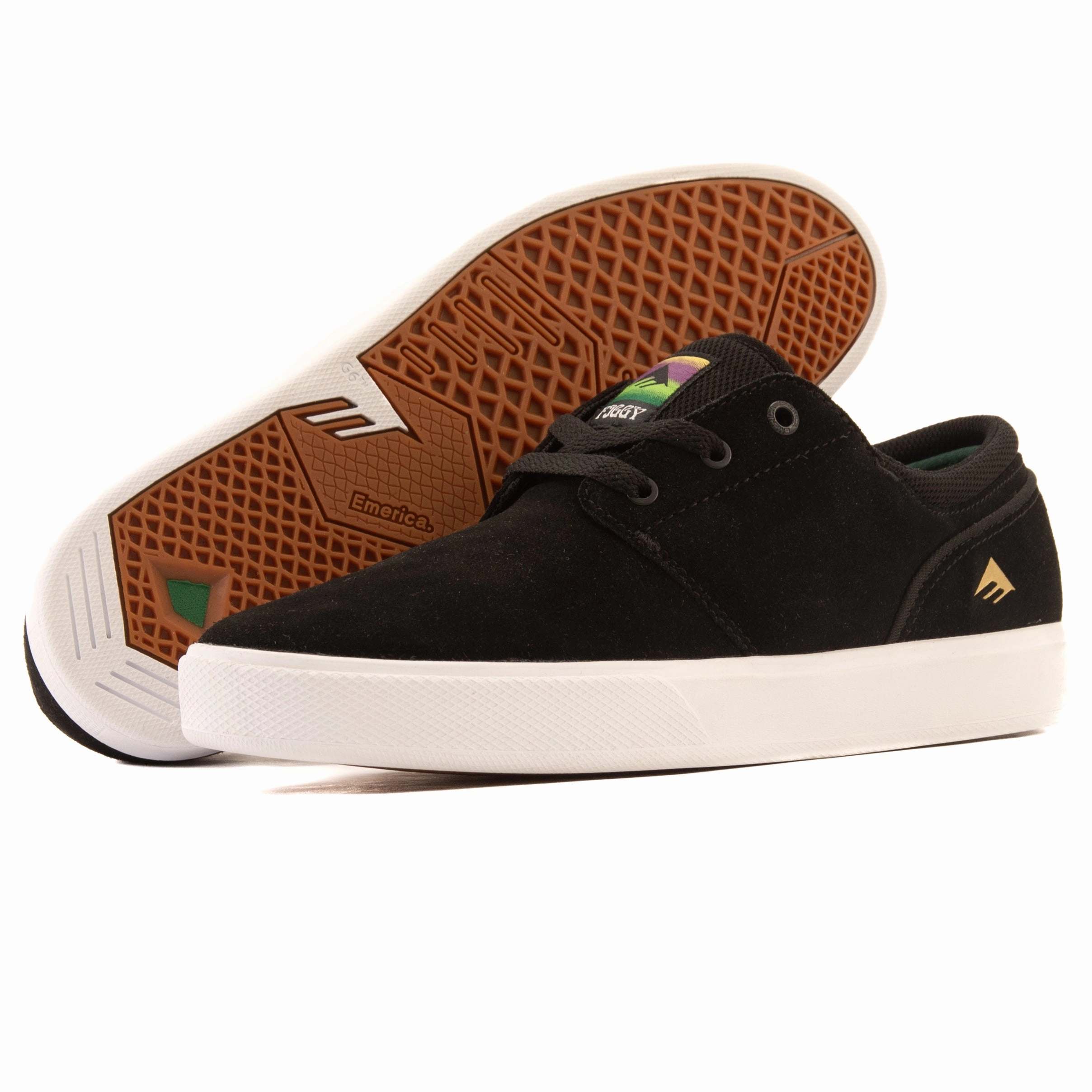 Cushioned Midsole Tech Thermal Regulating Liner Emerica - Figgy G6 (Black/White/Gold)