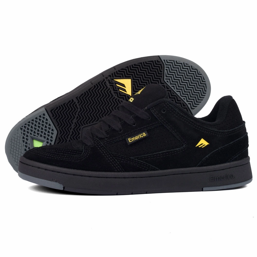 Emerica - Mute (Black/Yellow/Black) Lightweight Sole Torque Control Bridge
