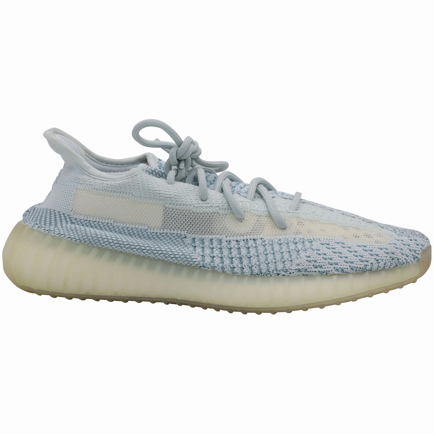 Lightweight Midsole Geometry Ultra Flex Yeezy 350 V2 Sneakers in Cloud White Synthetic