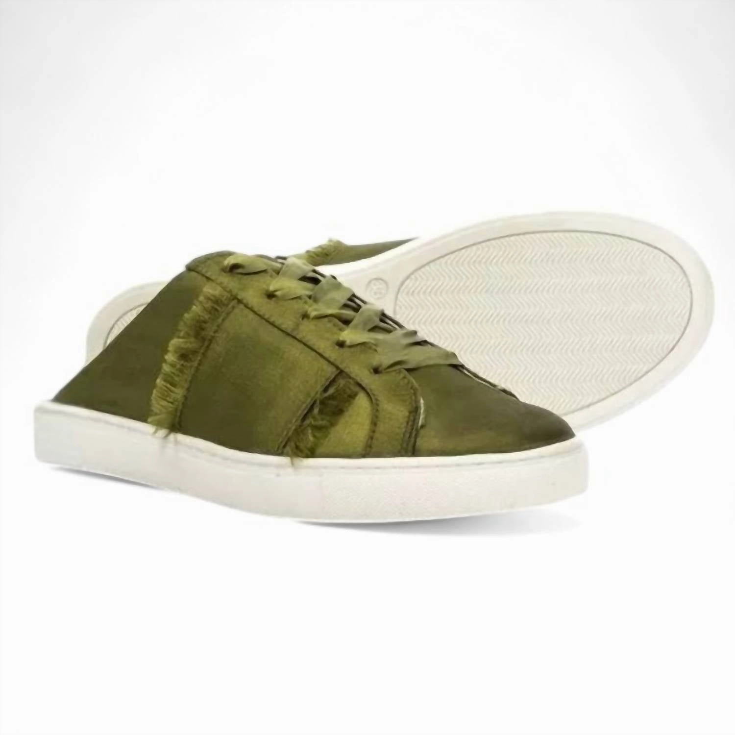 Women's Naples Satin Sneakers In Khaki Arch Stabilizer System Comfort Upgrade