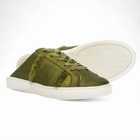 Women's Naples Satin Sneakers In Khaki Arch Stabilizer System Comfort Upgrade