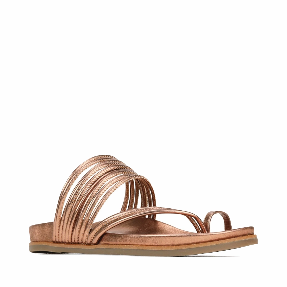 EOS Women's Carmella Toe Loop Sandal in Copper Day Comfort Balanced Step