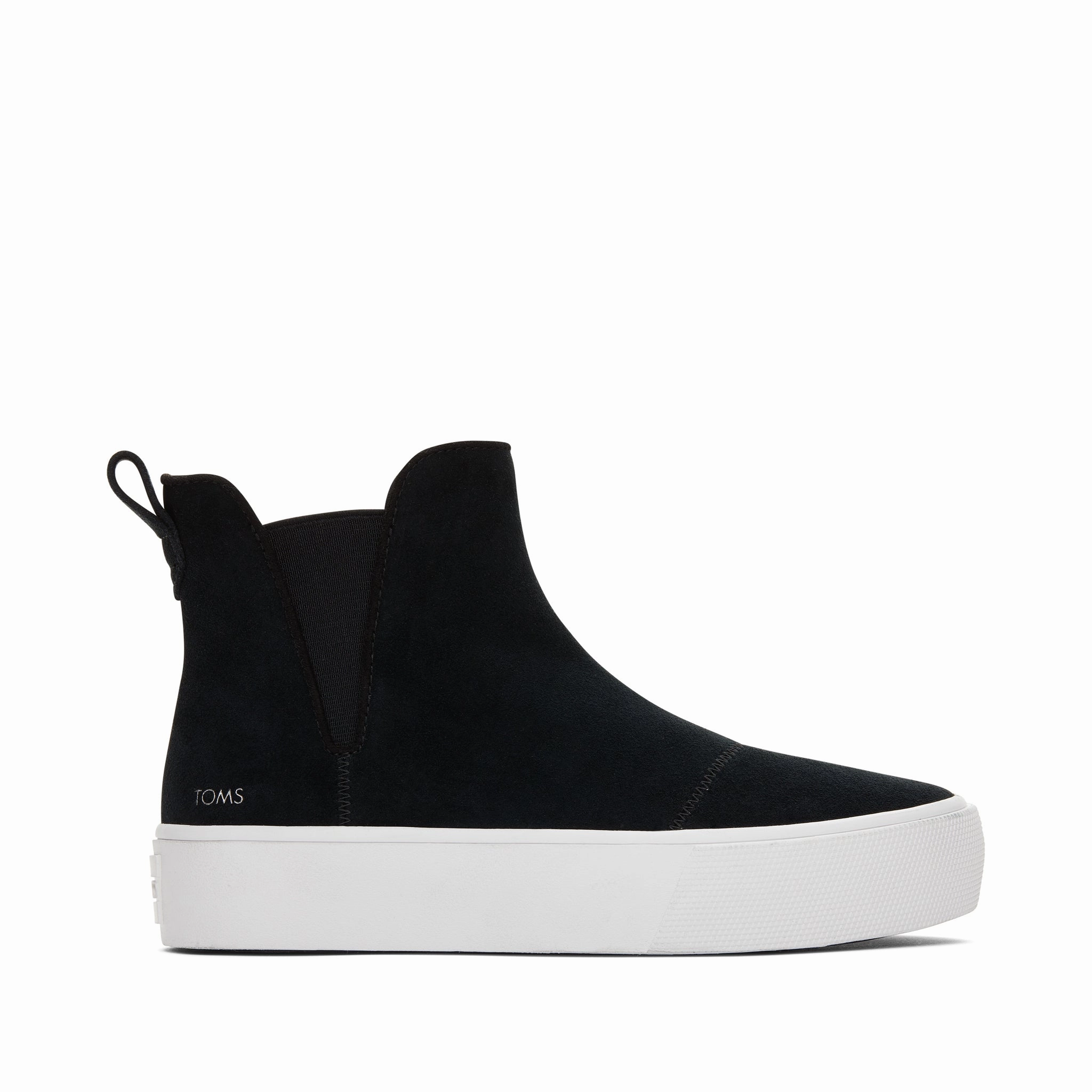 Velcro Strap Fenix Platform Chelsea Black Suede Sneaker