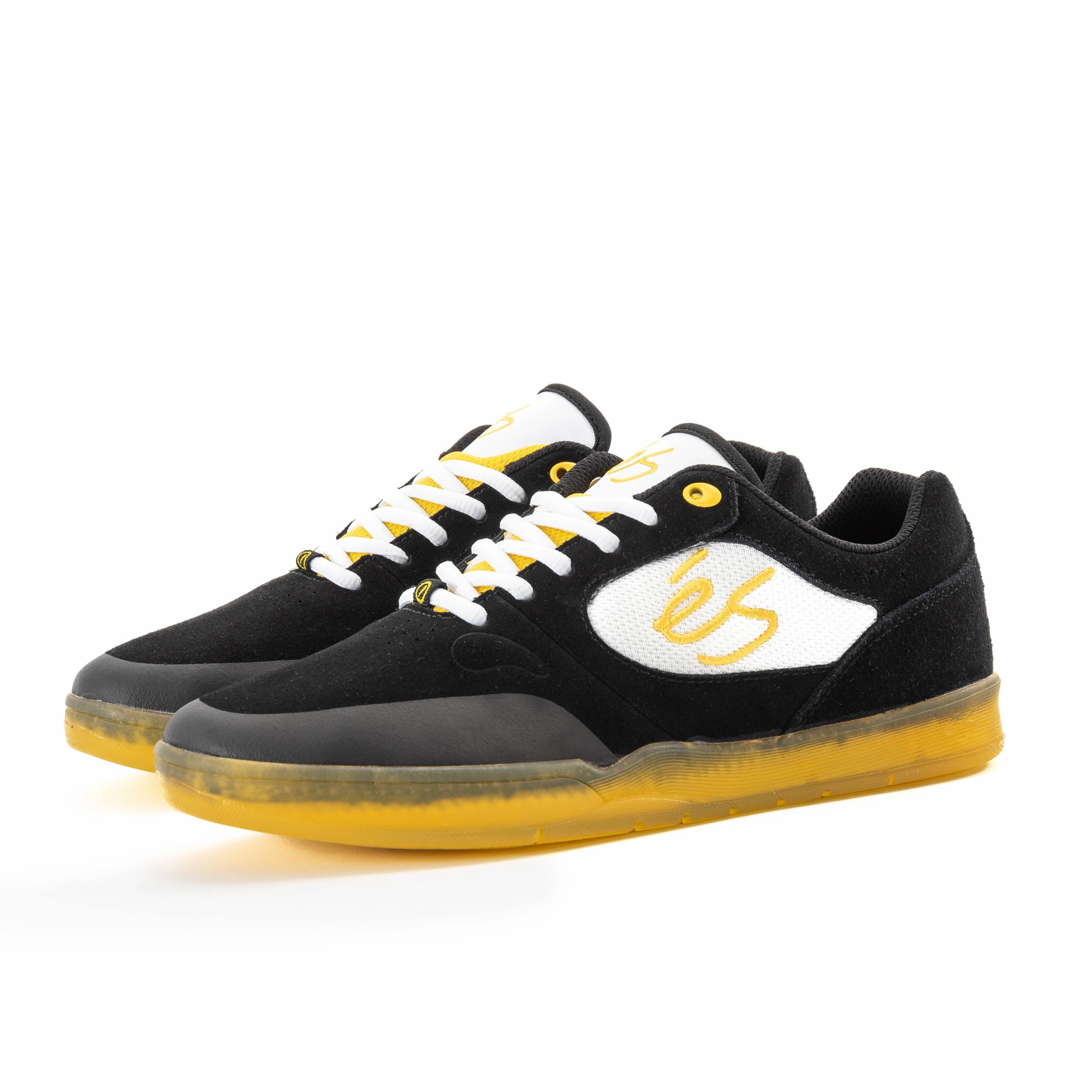 kickboxing shoes Wide Base Platform eS - Swift 1.5 X Chomp On Kicks (Black/White/Yellow) *SALE