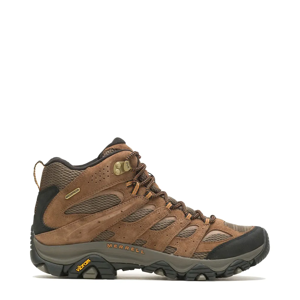 Merrell Men's Moab 3 Mid Waterproof Hiking Boots in Earth Brown Wear Anywhere