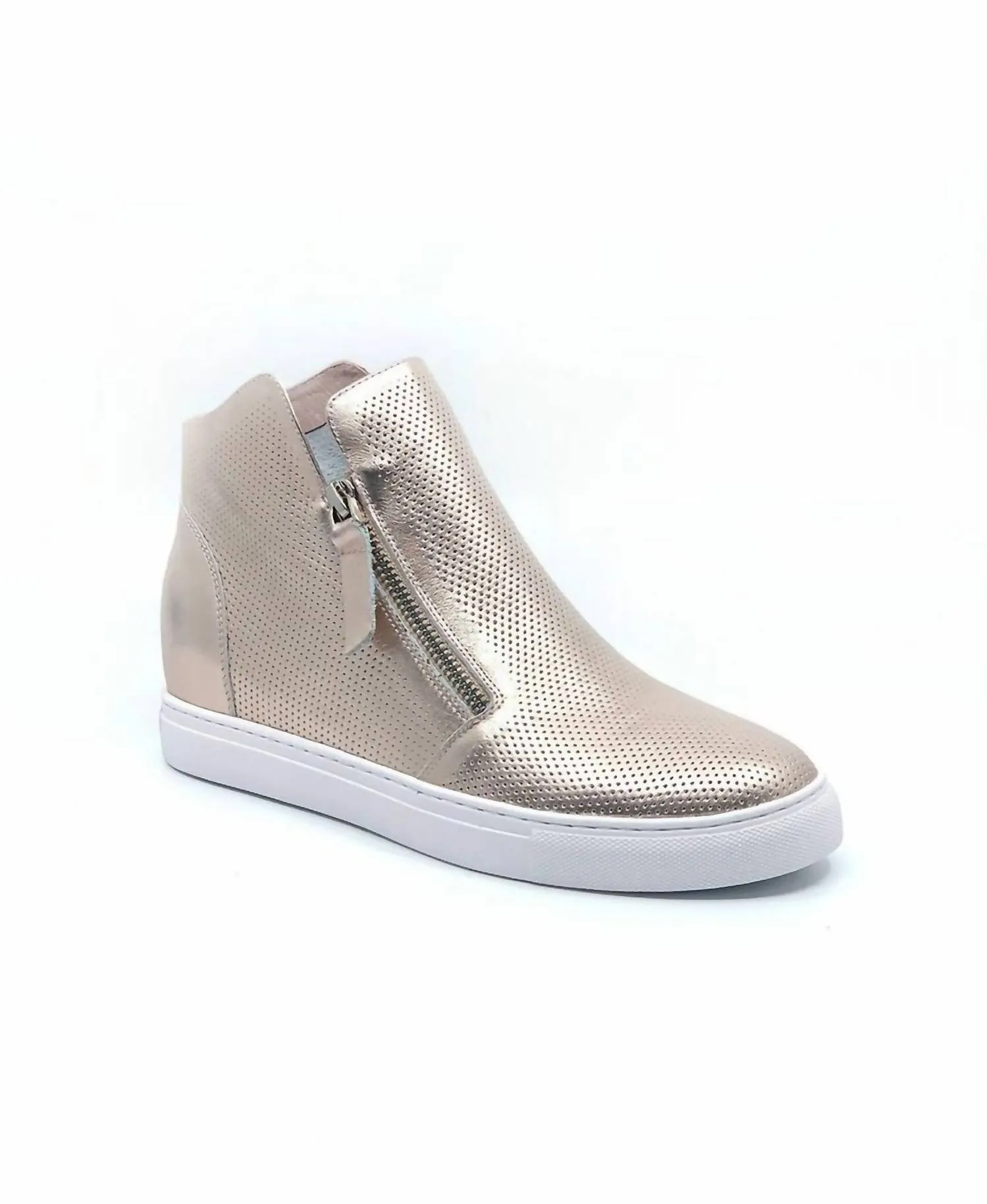 Sustainable Design Swift Step Hi Perf & Zip In Sneaker In Rose Gold