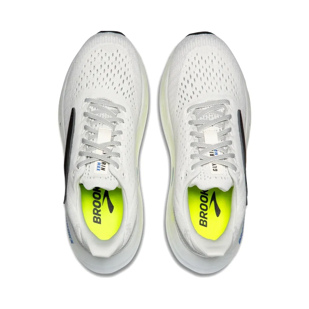 Brooks Men's Glycerin Max Sneaker in Grey/Black/Nightlife Machine Washable Fabric Foam Midsole Cushioning