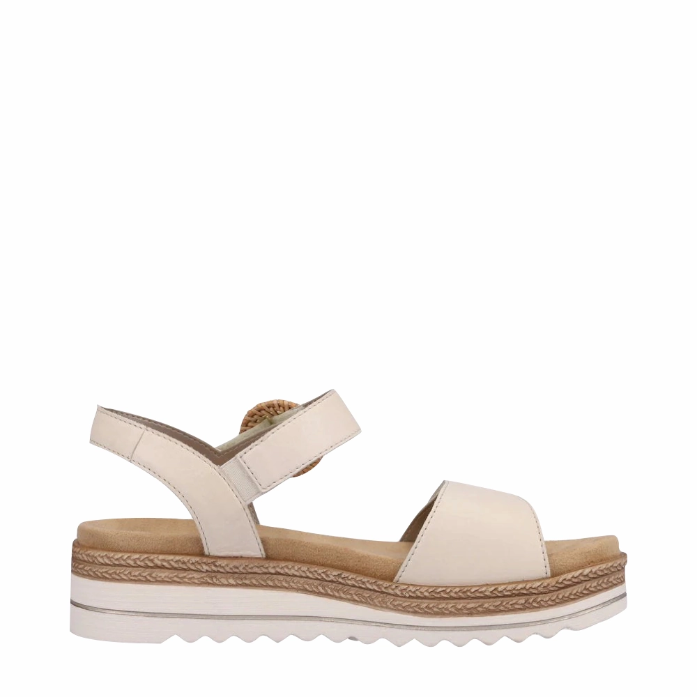 Velcro   closure Remonte Women's Jocelyn 52 Sandal in Beige